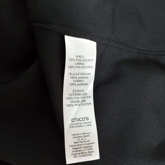 CHICOS 2 Kimono Sleeve Patchwork Zip Front Blouse Sz  L Geometric Floral Boho - Picture 8 of 12